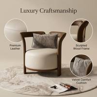 Fauteuil de loisirs moderne en teck doré écologique pour hôtel, salle à manger, villa, salon