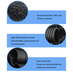 400mm 600mm 800mm đường kính lớn HDPE đôi tường sóng ống cống thoát nước ngầm PE ống HDPE Ống - Product Image 6