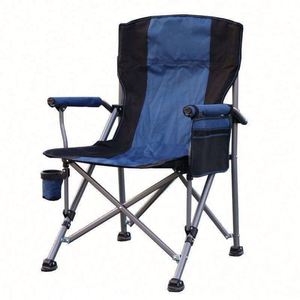 Chaise de camping pliable moderne en métal avec dossier – Cadeau promotionnel original pour événements en plein air, plage, pêche - Product Image 2