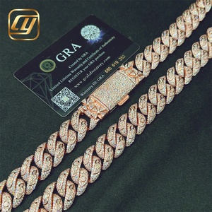 Cadena Cubana Miami de Plata de Ley 925 con Diamantes de Moissanita VVS, Joyería Fina, Estilo Hip Hop - Product Image 2