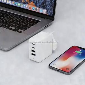 85W GaN Charger 4-Ports Fast Charging <strong>USB</strong> C PD 3.0 QC3.0 <strong>UK</strong> <strong>Plug</strong> for MacBook Laptop iPhone Samsung Travel Phones - Product Image 5