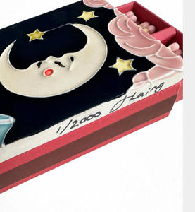 Scatole di fiammiferi personalizzate in ceramica a forma di luna, scatole di fiammiferi personalizzate per matrimoni, Natale, cucina, bagno, salotto, decorazioni moderne per la casa - Product Image 4