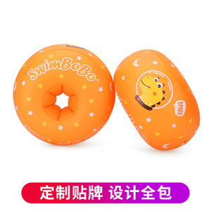 Brazaletes inflables de PVC para niños, diseño de dibujos animados, forma ovalada, flotadores de seguridad acuática - Product Image 4
