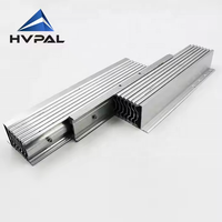 HVPAL Rail coulissant de table en alliage d'aluminium à plis multiples de 300mm Largeur de 48mm Capacité de charge de 50kg pour table à manger extensible