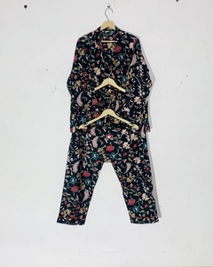 Pyjama artisanal imprimé au bloc, motif ethnique, ensemble de pyjama imprimé à la main pour femme, prix de gros - Product Image 5