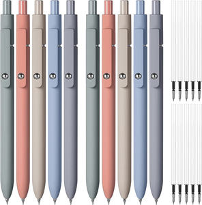 Pena Tulis Logam Mewah Premium Tinta Gel Hitam Pena Bolpoin Retractable untuk Perlengkapan Kantor Sekolah Rumah - Product Image 2