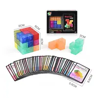 Multi Vormen Stress Fidget Speelgoed Blokken 3D Brilsmurf Gadget Cubes Puzzel Plastic Magische Magnetische Kubus Voor Kinderen