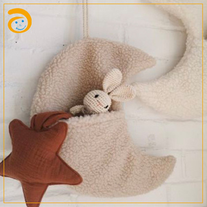 Décoration murale en forme de lune, poche en sherpa, décoration de chambre d'enfant, accessoires pour bébé, sac de rangement pour chambre d'enfant, poche à dents de fée mignonne en forme de lune - Product Image 6