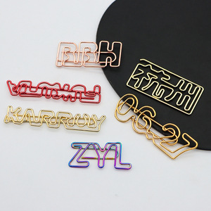 20 năm nhà máy chuyên nghiệp Tùy chỉnh hình dạng giấy Clip sáng tạo đầy màu sắc Miễn phí thiết kế kim loại thư Logo giấy Clip ít moq - Product Image 3