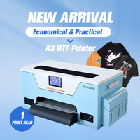 Printer DTF Roll-To-Roll Ekonomis Baru A3 Single XP600 & Penggoyang Bubuk A3 untuk Transfer Panas Pakaian Otomatis