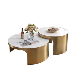 Ensemble de tables basses de luxe haut de gamme Haavk 2025 – Mobilier de salon moderne en acier inoxydable, écologique, durable et facile à nettoyer - Product Image 5