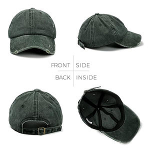 Gorras de Béisbol Desgastadas con Logotipo Personalizado, Gorras Deportivas para Hombre y Mujer, Altamente Transpirables, Gorras Desgastadas de 6 Paneles OEM a Precio Económico - Product Image 6