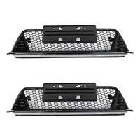 Grille inférieure de pare-chocs avant de voiture en ABS noir brillant, kits de grilles de phares antibrouillard en nid d'abeille pour Honda Civic 11e génération 2022