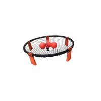 Set Permainan Bola Spike Ball Roundnet Plastik Pantai dengan Lampu LED Mini Pro Mainan Olahraga Luar Ruangan
