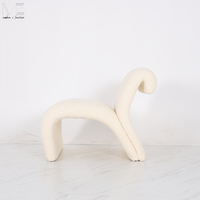Minimalistischer Königlicher Retro Weißer Bouclé Einzelsessel Moderner Sherpa Akzent-Sessel Loungesessel für Hotel und Salon