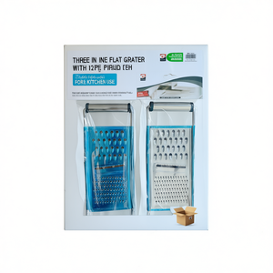 Grattugia Piatta Tre in Uno con Manico a Tubo, Set da 12 Pezzi per Uso in Cucina - Product Image 1