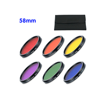 Filtre de couleur complet Jingying 30mm-82mm pour appareil photo – Vert, Bleu, Jaune, Orange, Rouge