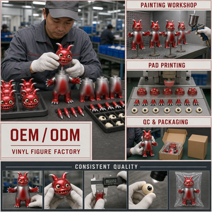 Figura de acción coleccionable de monstruo rojo personalizada de vinilo, OEM ODM, producto directo de fábrica - Product Image 2