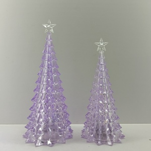 Ornements coniques lumineux en acrylique LED pour Noël, décorations de Noël pour l'intérieur, adaptés à la décoration de la maison et des fêtes - Product Image 3