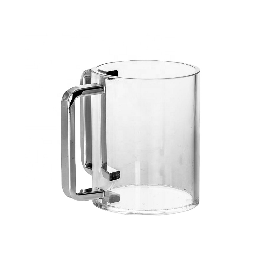 Круглая юdaica акриловая люциевидная чашка для мытья с двумя ручками