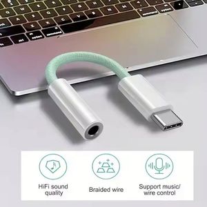 Usb <b>C</b> to 3.5mm Aux <b>Adapter</b> <b>Plug</b> in Nylon Braided 3.5 mm to Usb <b>C</b> Aux Audio Cable for Phone 16 15 - Product Image 3