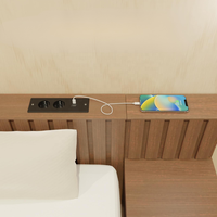 Prise de courant encastrée pour bureau, unité de prise de courant encastrée dans le meuble avec ports USB pour poste de travail, comptoir de cuisine, hôtel