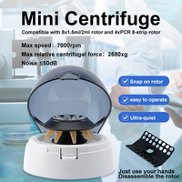 Nouvelle microcentrifugeuse de laboratoire 7000 tr/min 8 x 2 ml, mini centrifugeuse 2680 xg, équipement de séparation d'échantillons