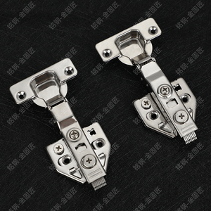 Hardwar giấu thép không gỉ bản lề đẩy để mở 1/2 đầy đủ Lớp phủ mềm đóng thủy lực bisagra tủ 3D điều chỉnh bản lề - Product Image 6