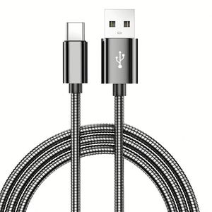 Premium Stainless Steel Metal Type C <b>Usb</b> Charging Data Cable For Phones Tablet - Product Image 1