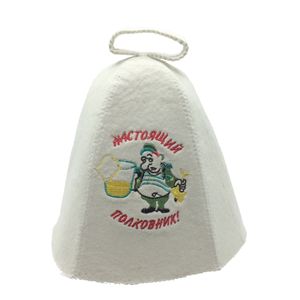 Gorro <span class=keywords><strong>de</strong></span> Sauna textil Natural personalizado blanco 100% gorros <span class=keywords><strong>de</strong></span> fieltro <span class=keywords><strong>de</strong></span> lana orgánica ruso protege tu cabeza calor Sauna guía <span class=keywords><strong>de</strong></span> libros electrónicos al por mayor - Product Image 1