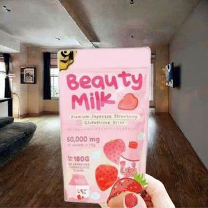 Boisson au collagène Beauty Milk avec extrait de fraise japonaise, 50 000 mg, supplément éclaircissant UV et anti-âge pour une peau éclatante - Product Image 4