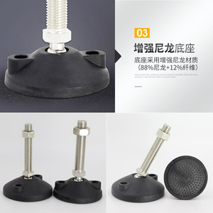 ขาตั้งปรับระดับได้อเนกประสงค์ไนลอน M16 พร้อมฐานกันลื่นสำหรับเครื่องจักร - Product Image 5