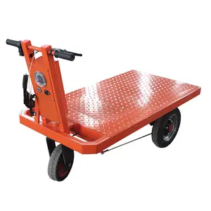 JIN YANG HU Three-wheel Small Electric Flatbed Truck Mini Portable Transport Platform Trolley for Cargo Transportation