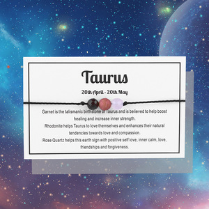 Pulsera <span class=keywords><strong>de</strong></span> Cristal con los 12 Signos del Zodiaco, Pulsera <span class=keywords><strong>de</strong></span> Piedras Preciosas Naturales, Hecha a Mano, con Cuentas <span class=keywords><strong>de</strong></span> Piedra Tallada, Pulsera <span class=keywords><strong>de</strong></span> Sanación Energética para Mujer, Regalo - Product Image 2