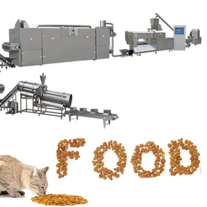 Double Screw Extruder Pet Food Making Machine Animal Food Process Line