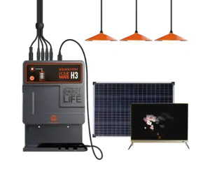 JUA Energy Lâmpadas LED Luz Solar Casa Energia Gerador Solar Power System com 19 Polegadas TV para Uso Doméstico