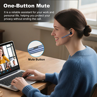 Auriculares Inalámbricos para Teléfono Celular New Bee V5.1, Auriculares Empresariales de Una Sola Oreja, Manos Libres, con Dongle USB