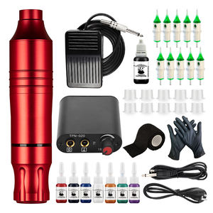 Miglior prezzo di alimentazione nuovo Kit tatuaggio penna <span class=keywords><strong>Tatoo</strong></span> rotativa tatuaggio macchina <span class=keywords><strong>Set</strong></span> completo accessori professionale <span class=keywords><strong>Set</strong></span> penna tatuaggio professionale - Product Image 1