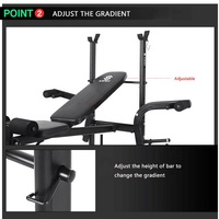 Banc de musculation avec pressage, appareil multifonction et réglable, équipement de Fitness, exercices d'intérieur