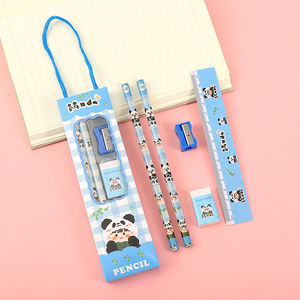 Hot 5 pièces étudiants dessin animé papeterie ensemble Graduation <span class=keywords><strong>saison</strong></span> crayons prix cadeau promotionnel - Product Image 2