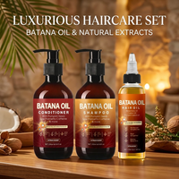 Set Perawatan Rambut Minyak Batana Sampo 250ml Kondisioner 250ml Minyak Rambut 120ml Grosir OEM ODM Kustom