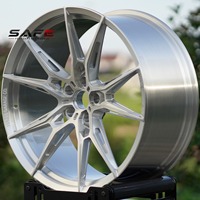 Jantes multi-rayons SAFE 18 19 20 21 22 23 pouces pour Audi, en alliage d'aluminium forgé monobloc 5x112 5x114.3 5x120, finition argent brossé 8J