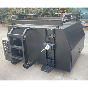 Boîte à outils en aluminium <span class=keywords><strong>4x4</strong></span> Ute avec <span class=keywords><strong>cage</strong></span> pour chien sur plateau UTE Canopy Tub - Product Image 2