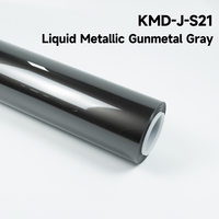 KING MARTIN Film de protection de peinture sans DMF, autocollants de carrosserie automobile, adapté aux voitures, gris métallisé liquide, TPU, PPF