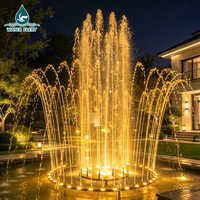 Air Mancur Taman Bentuk Keranjang Bunga Komersial Water Faery dari Baja Anti Karat Ramah Lingkungan, Dekorasi Modern Unik untuk Taman, Hotel, Plaza