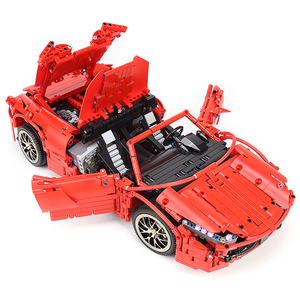Modelo <span class=keywords><strong>488</strong></span> Araña Roja, Coche de Bloques de Construcción Eléctrico de Control Remoto de Alta Dificultad, Convertible Deportivo, Escala 1:48, Juguete de Modelo para Mayores de 14 Años - Product Image 1