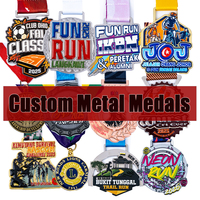 Conception de médailles de course personnalisées amusantes en métal rond, plaquées or, argent, laiton, pour marathon