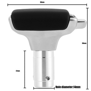 Hyundai Kia Car Gear <b>Shift</b> <b>Knob</b> Perforated Suede Wood Grain Carbon Fiber Texture Ergonomic Design For Auto Modification - Product Image 5