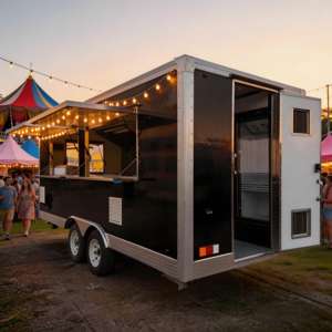 Chariot de Nyama Choma du Kenya avec des assiettes de viande grillée, coupées <span class=keywords><strong>en</strong></span> tranches et servies avec de l'ugali et une salade kachumbari - Product Image 1