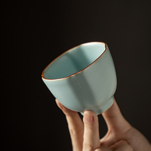 Ru Ware Ceramic <b>Teacup</b> Porcelain Single Cup Handmade Chinese Tasting Cup Kung Fu Tea Set - Product Image 2
